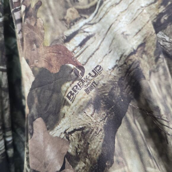 Mossy Oak Shirt Mens Large Camo Break Up Infinity Long Active Wicking Quick Dry - Picture 8 of 10